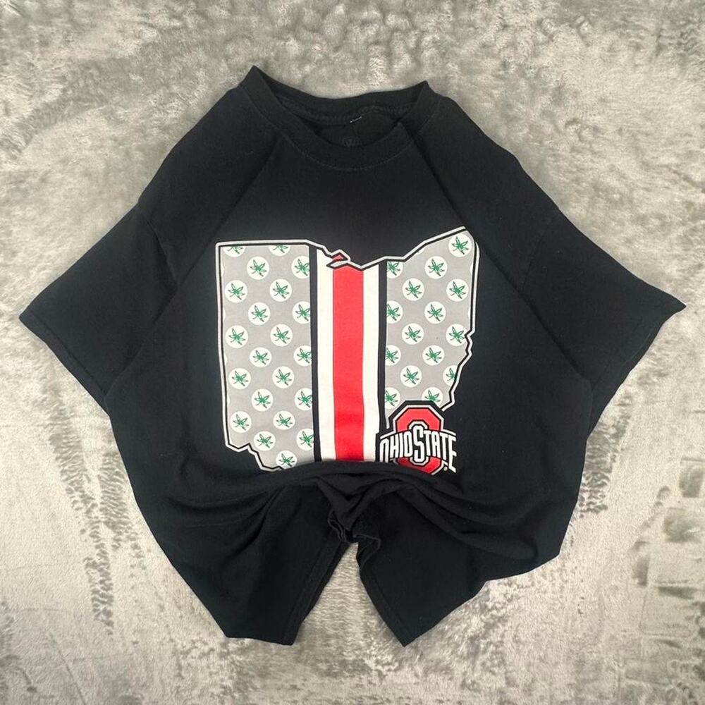 Top World Ohio State Buckeyes State “Weed” Print Graphic T-shirt Size Large